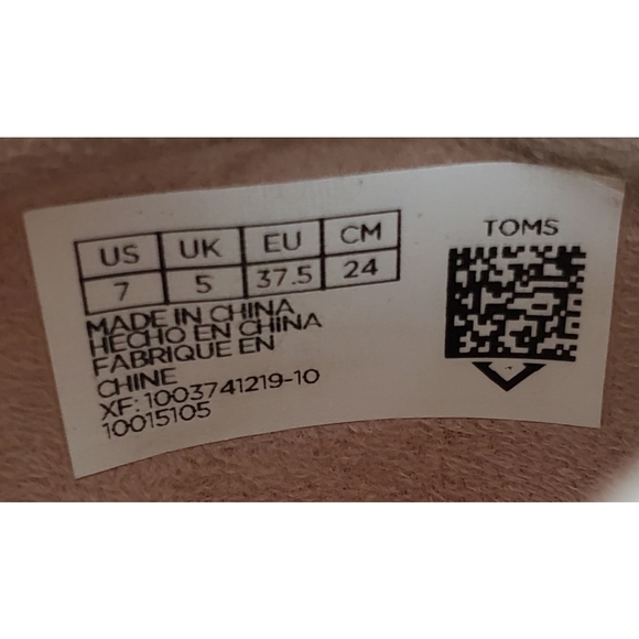 Toms size 7 Julie leather d'orsay slip on flats natural silver metallic sparkle - Picture 9 of 9